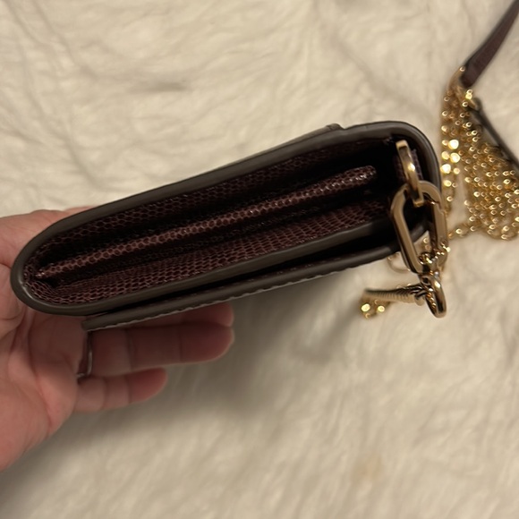 Tory Burch Emerson Embossed Lizard Chain Wallet - Picture 5 of 8